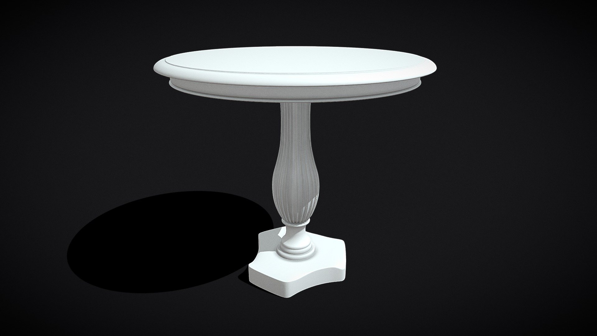 Round Garden Table 3D Print 3d model