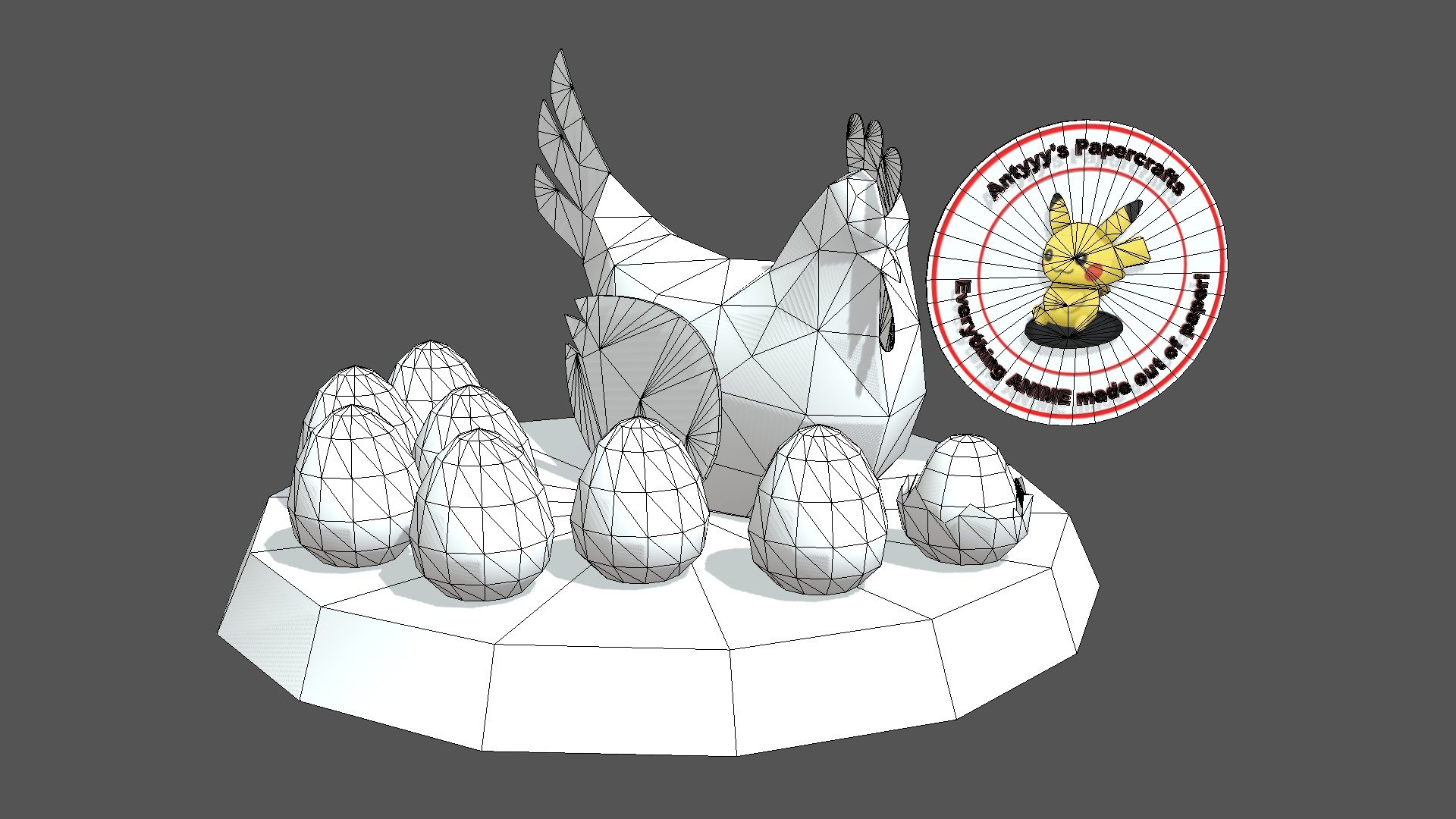 Easter Chicken FREE papercraft 3d model