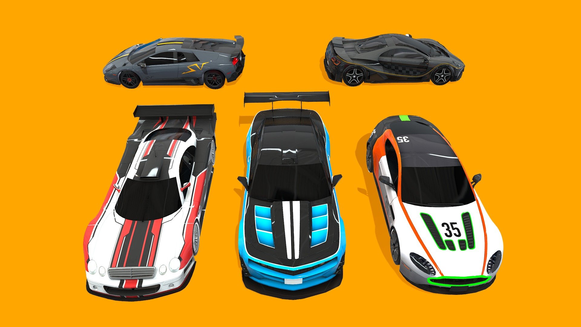 Super Cars Pack 3d model