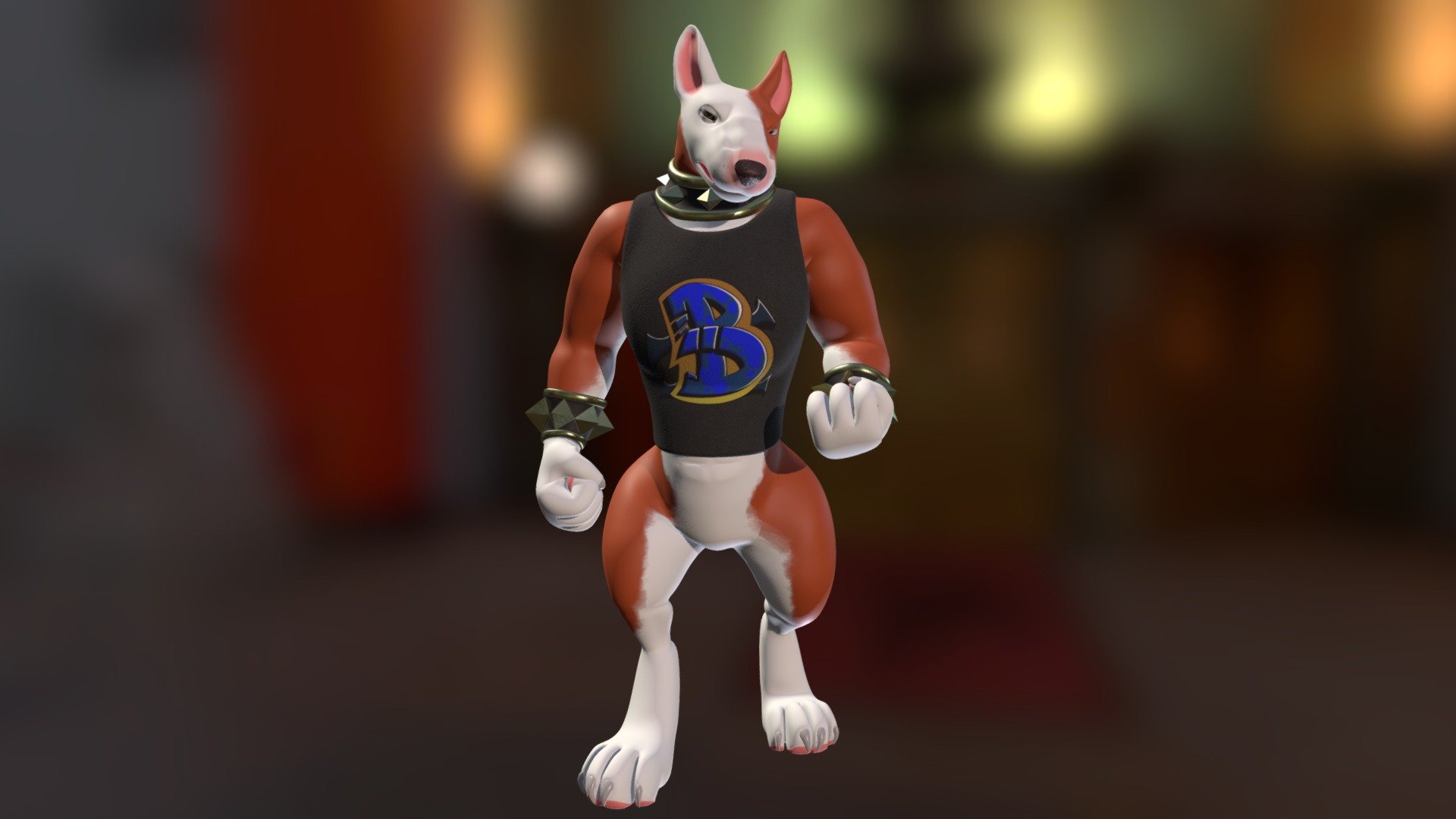 Bull Terrier 3d model