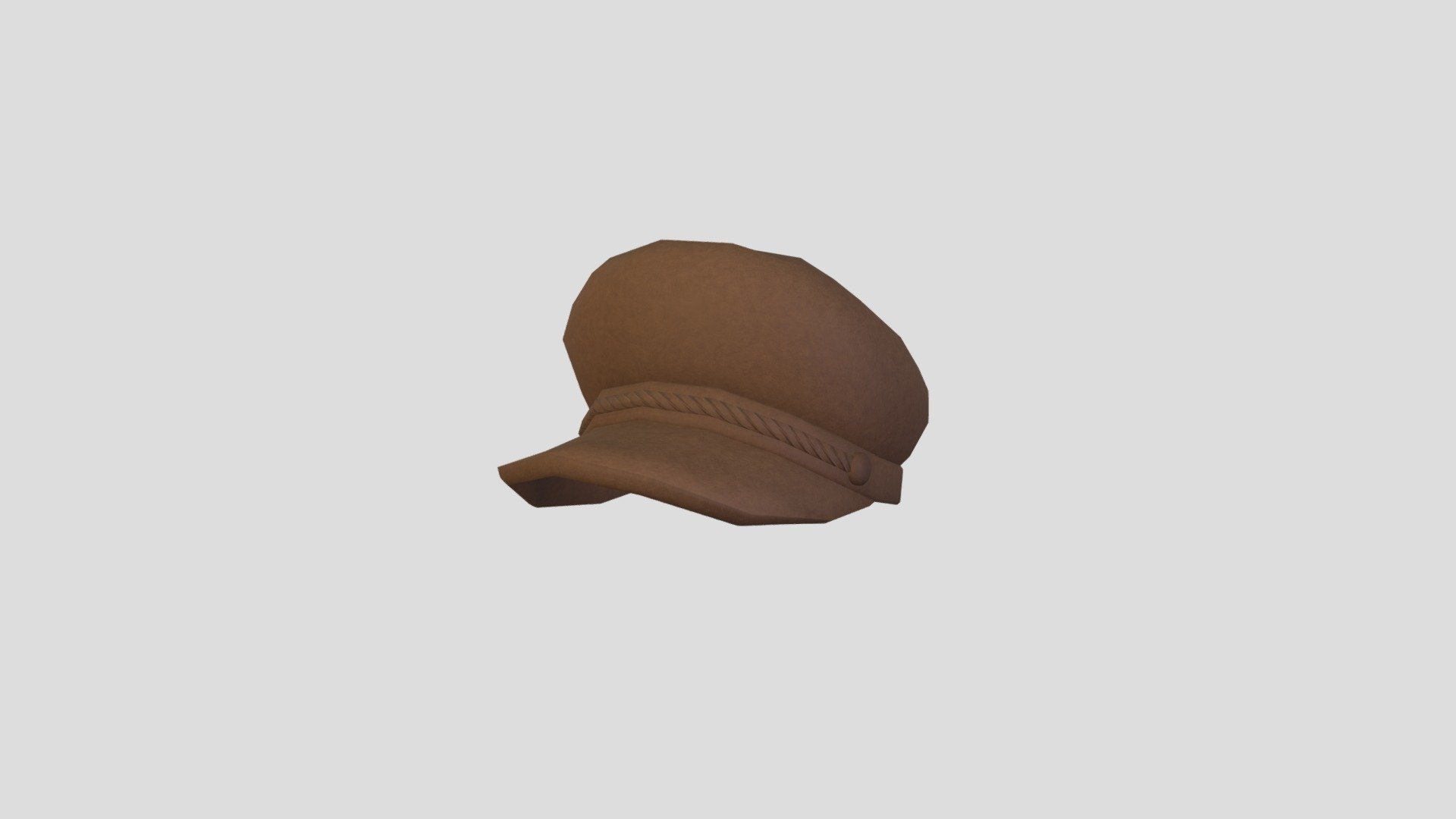 Brown Breton Hat 3d model