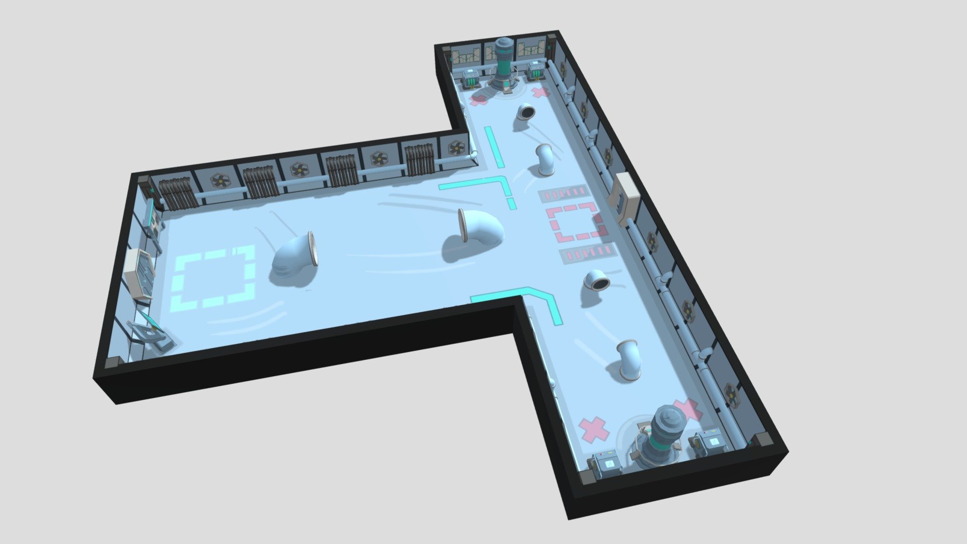 Combat Room 06 3d model