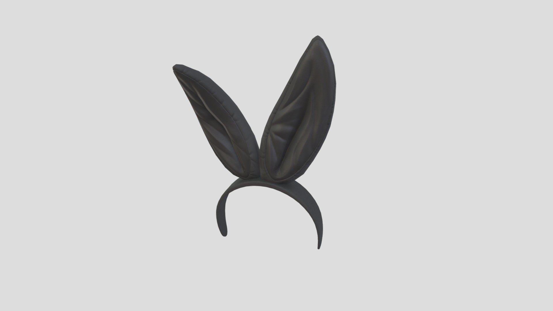 Black Bunny Headband 3d model