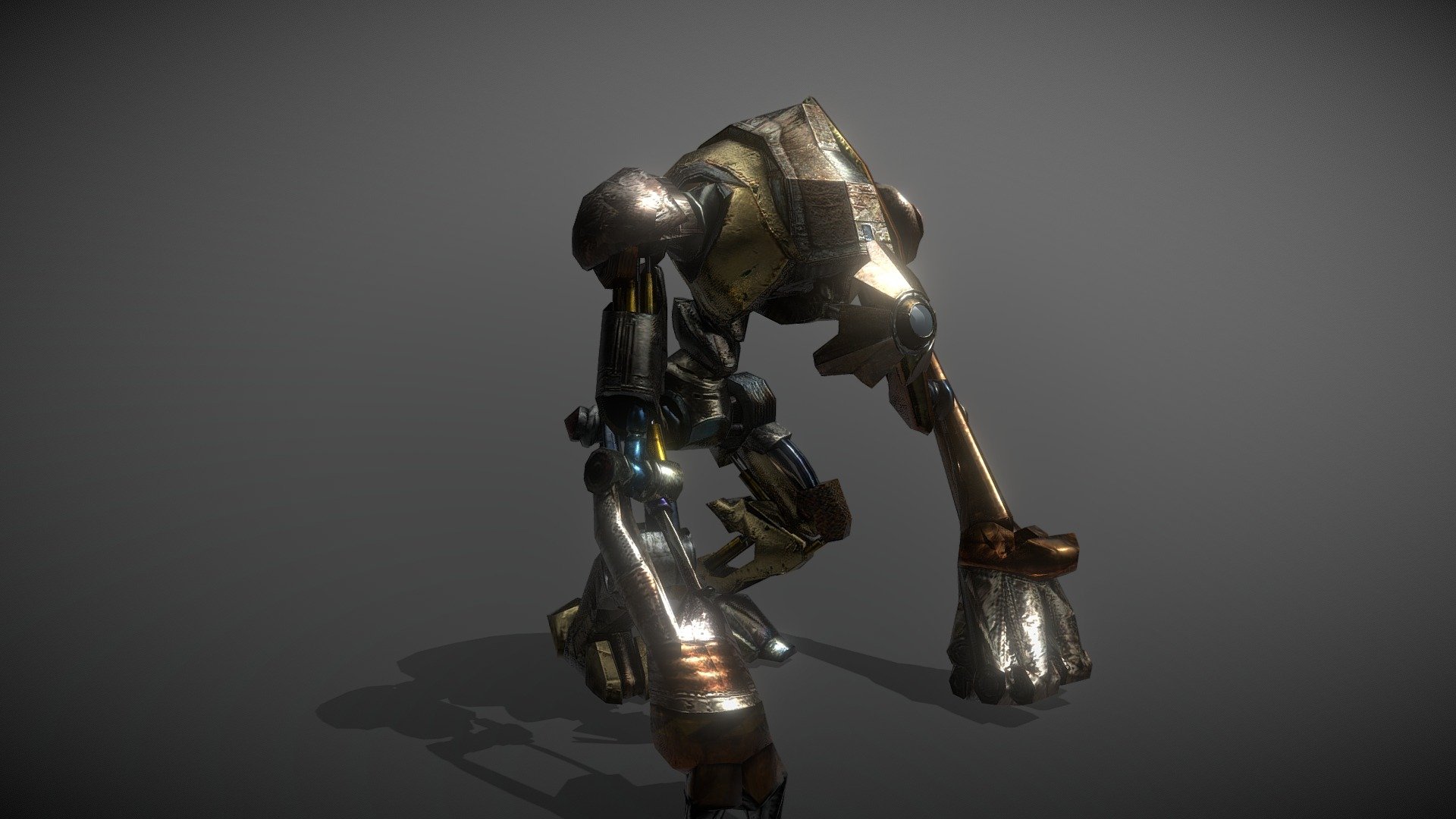 Dog-Robot (Rigged + Animated) 3d model