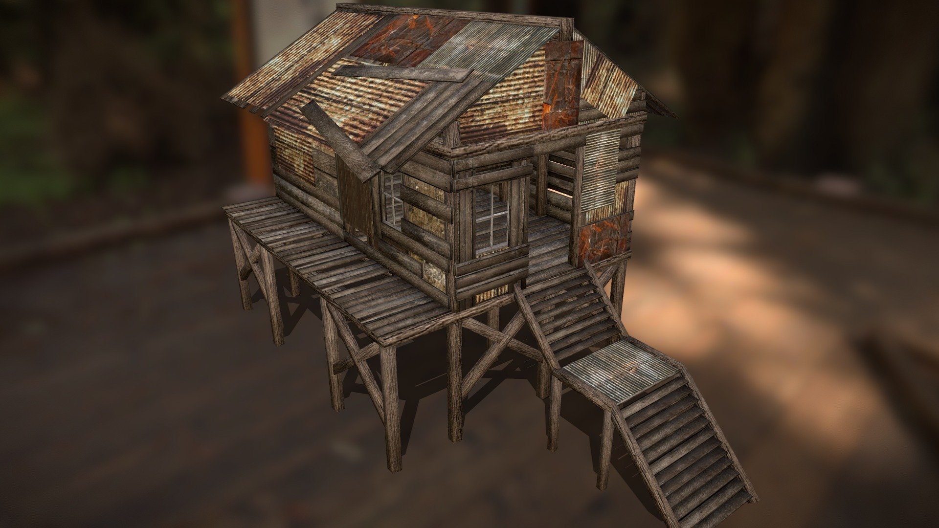 Old Shack 02 3d model