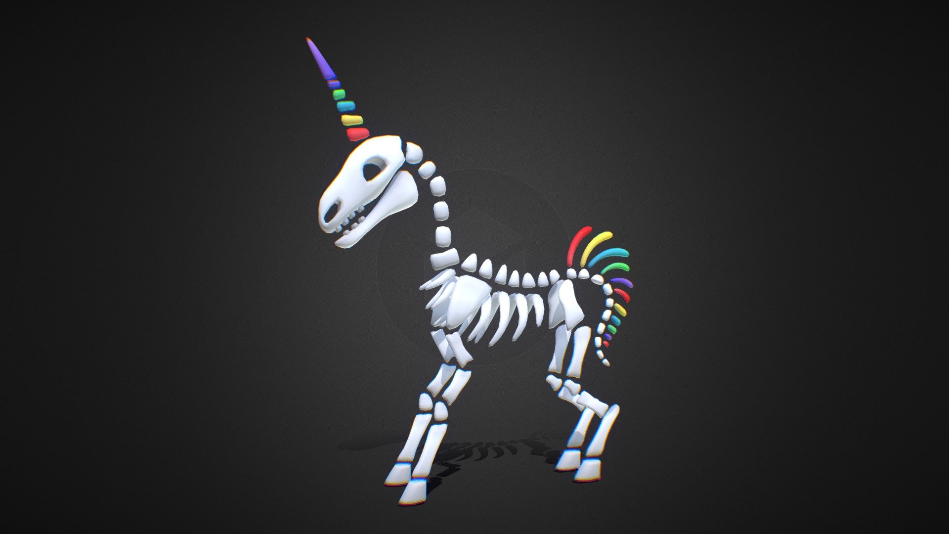 Skeleton Unicorn 3d model