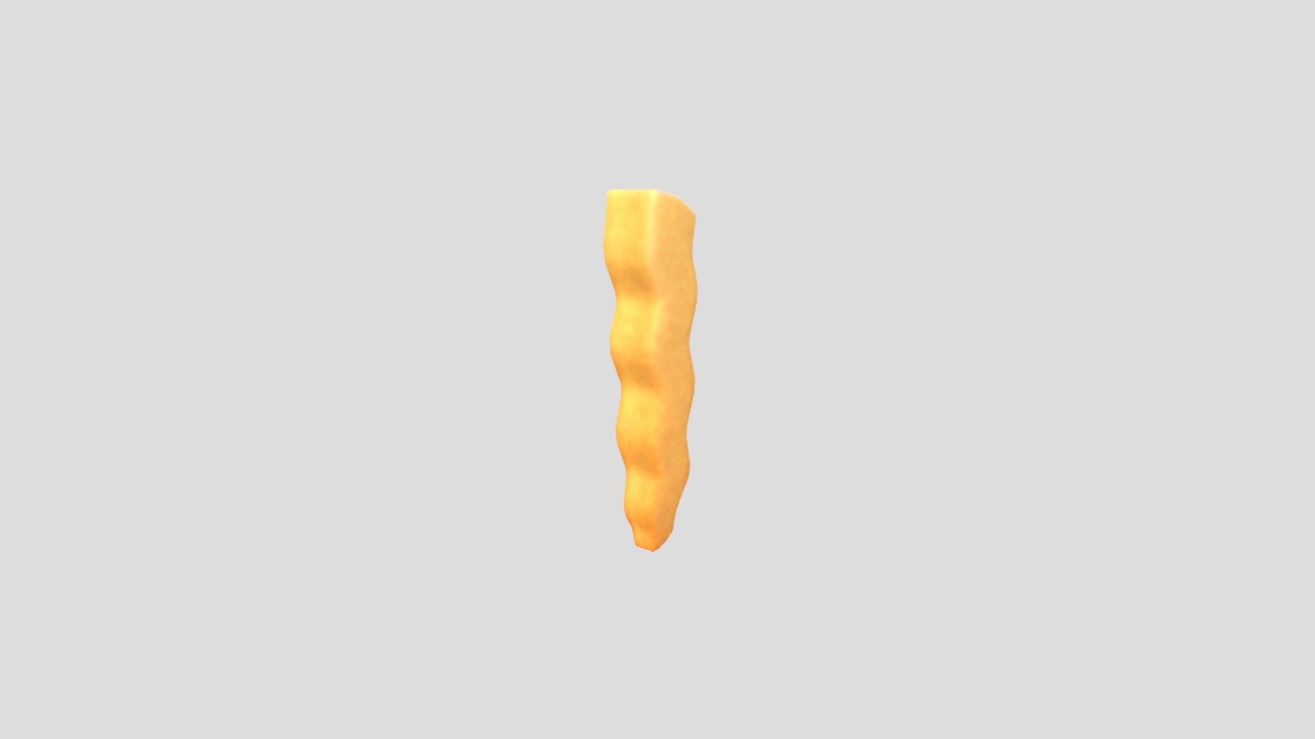 Serrated French Fries 3d model