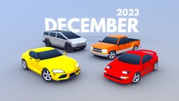 #December2023, Low Poly Cars