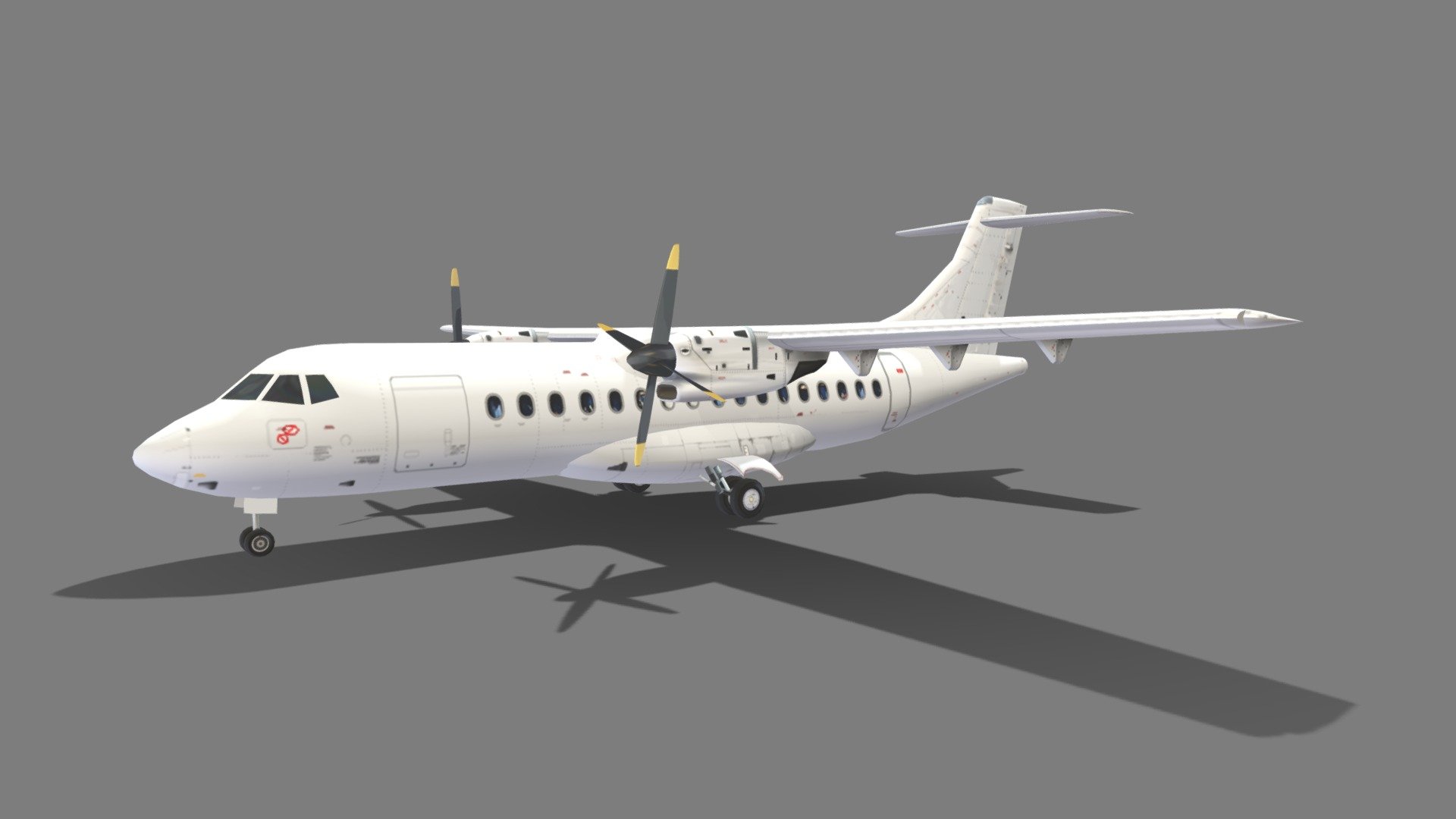 ATR 42  static Low poly Blank 3d model