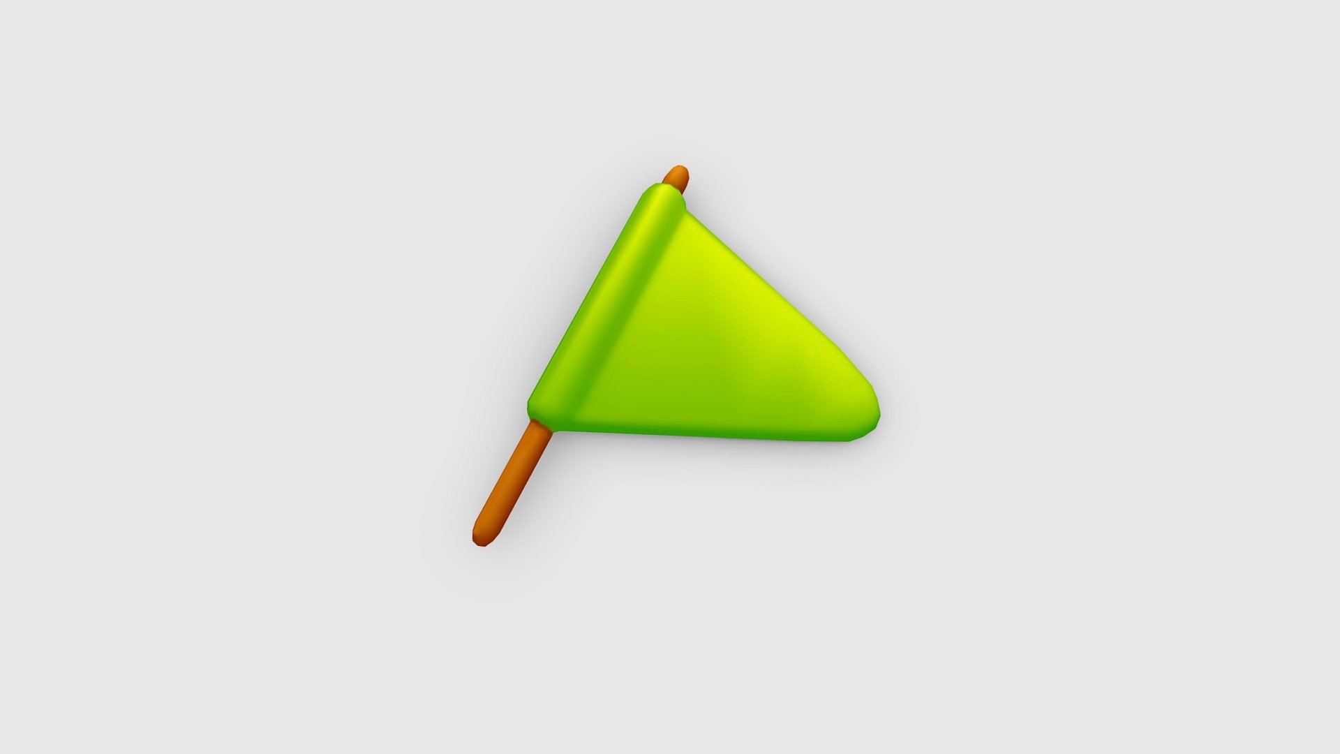 Cartoon green flag 3d model