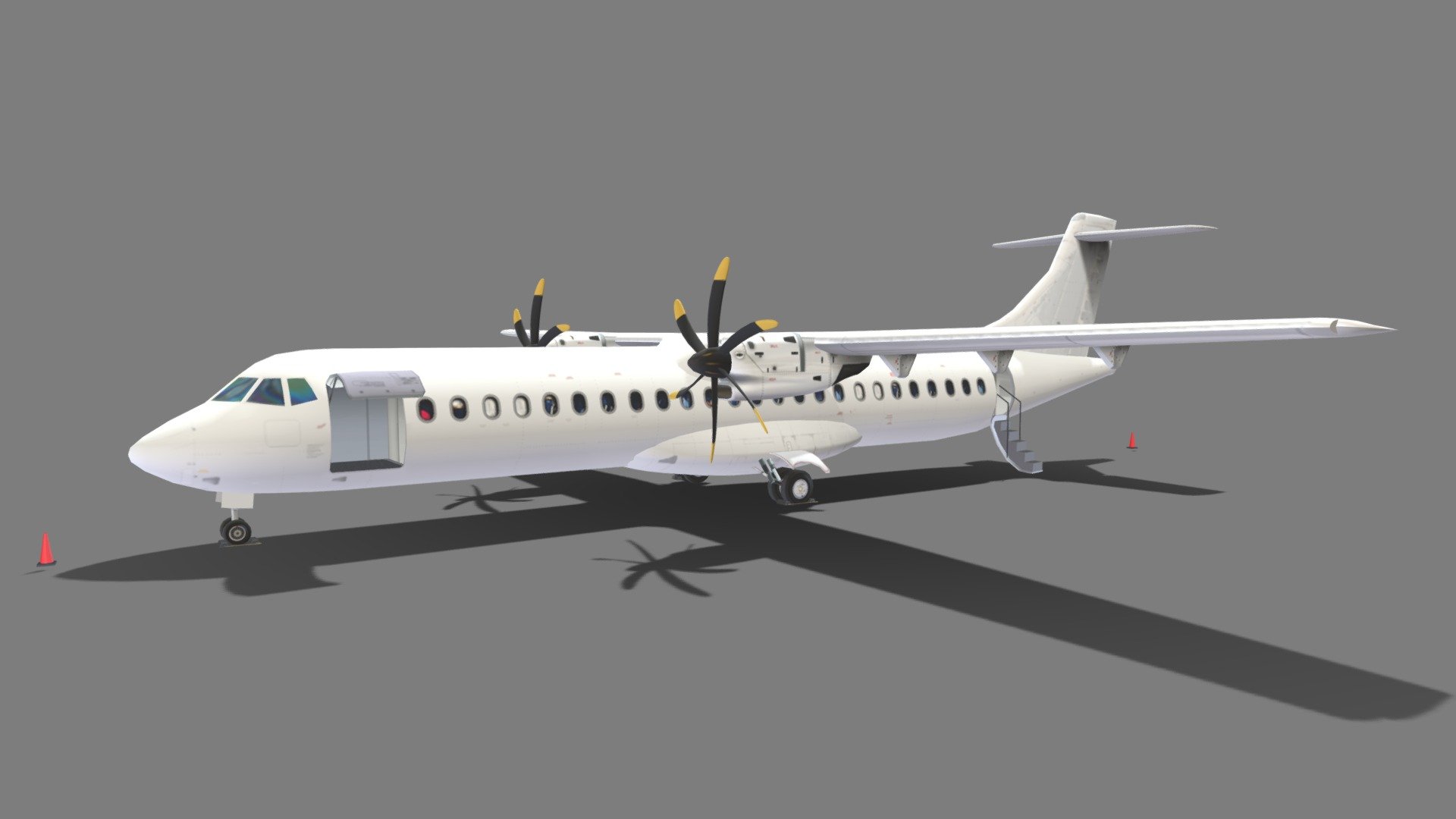 ATR 72 600 static Lowpoly Blank 3d model