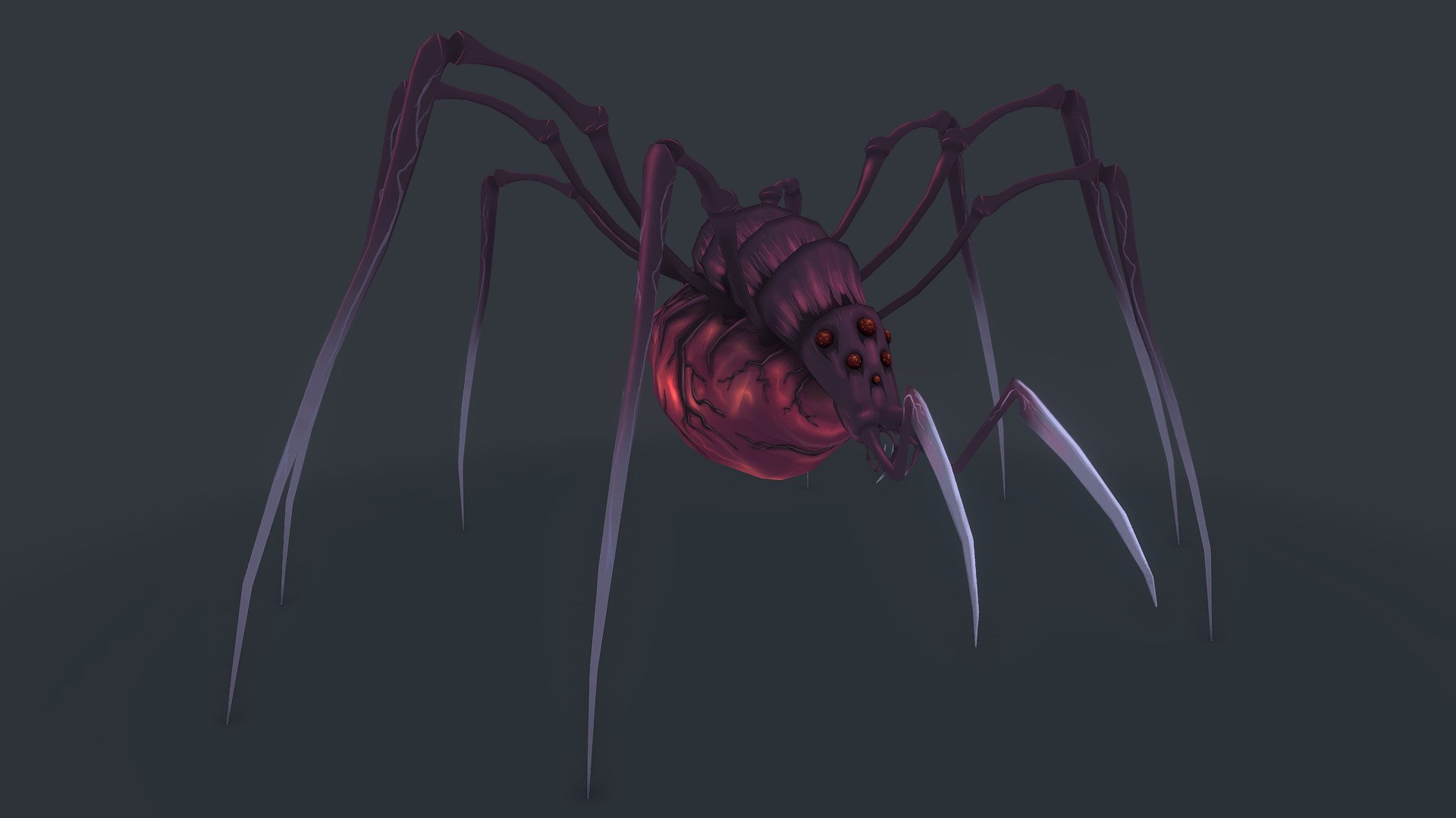 Spider handpainted 3d model