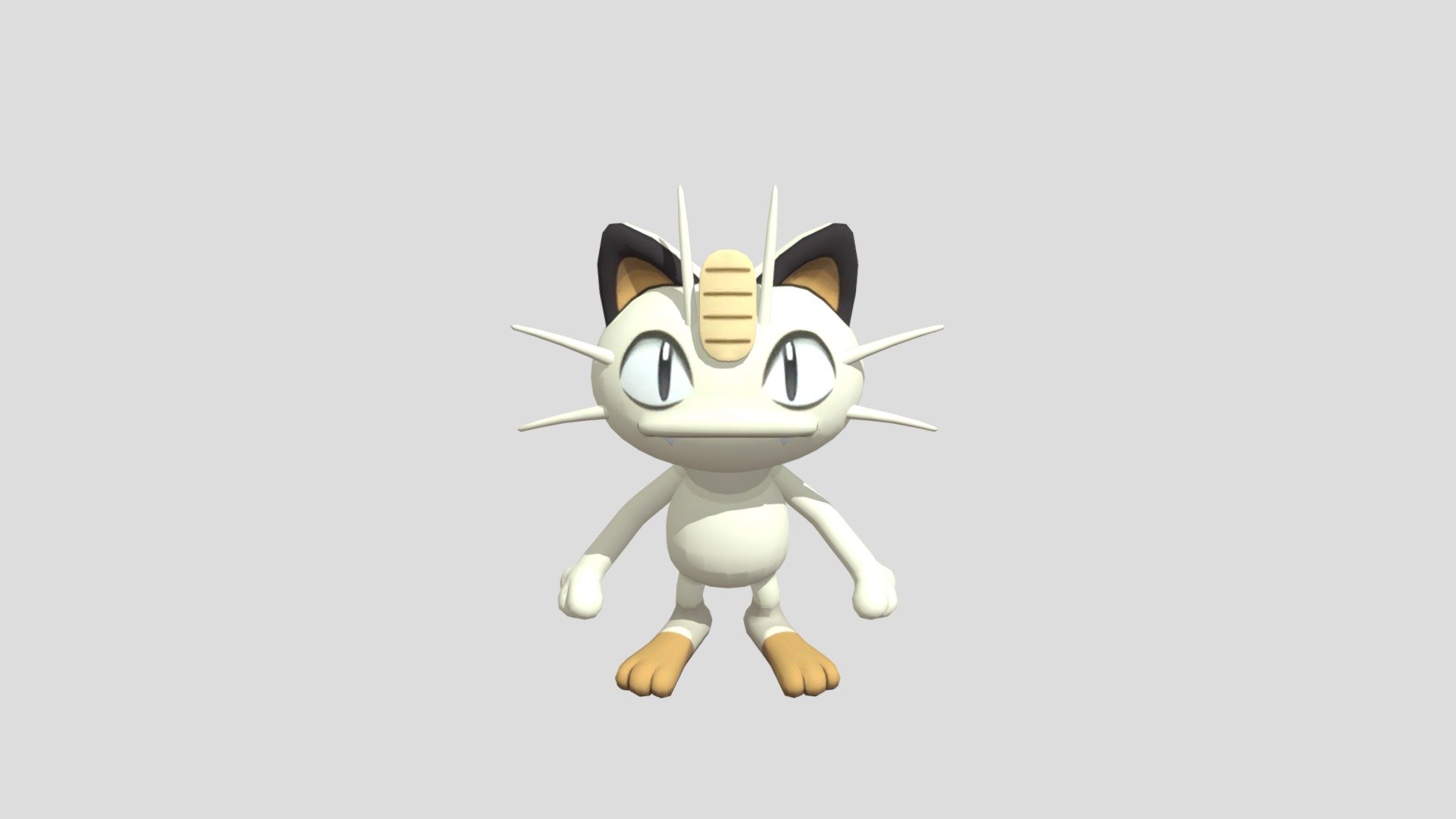 Meowth Pokemon [Animated] 3d model