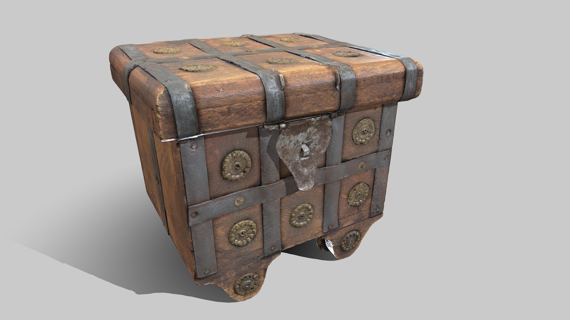 Wooden Chest 3d model