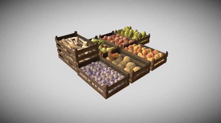 Fruit Veg Market 3d model