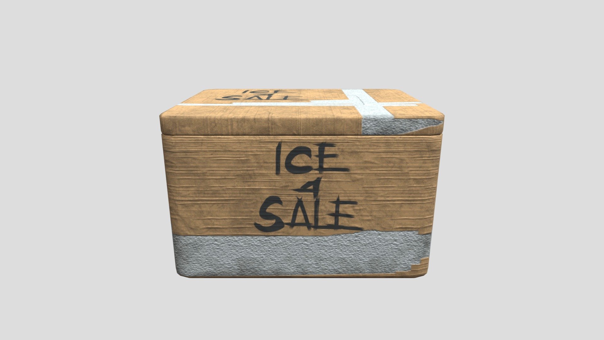 Cooler Styro Ice 3d model