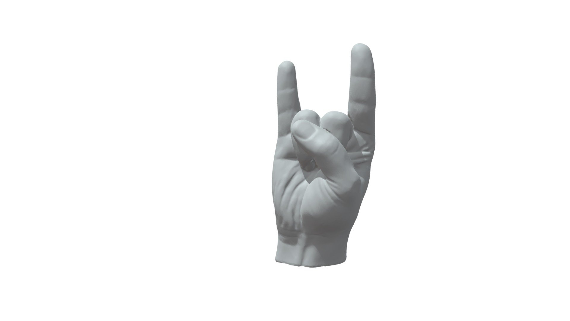 Italian hand horn 3d model