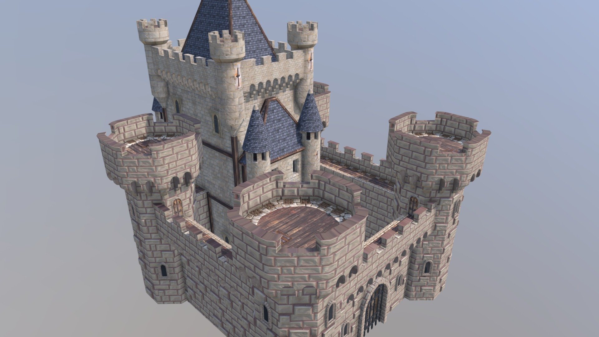 Realistic Fantasy Castle 3d model