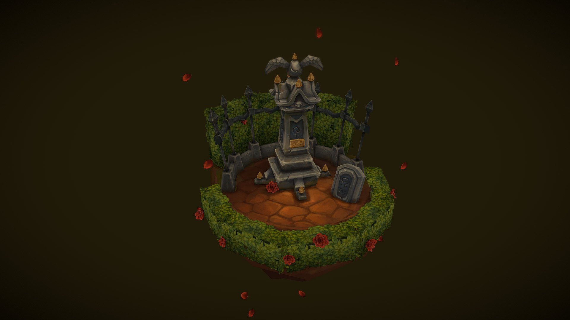 Grave of the rose 3d model