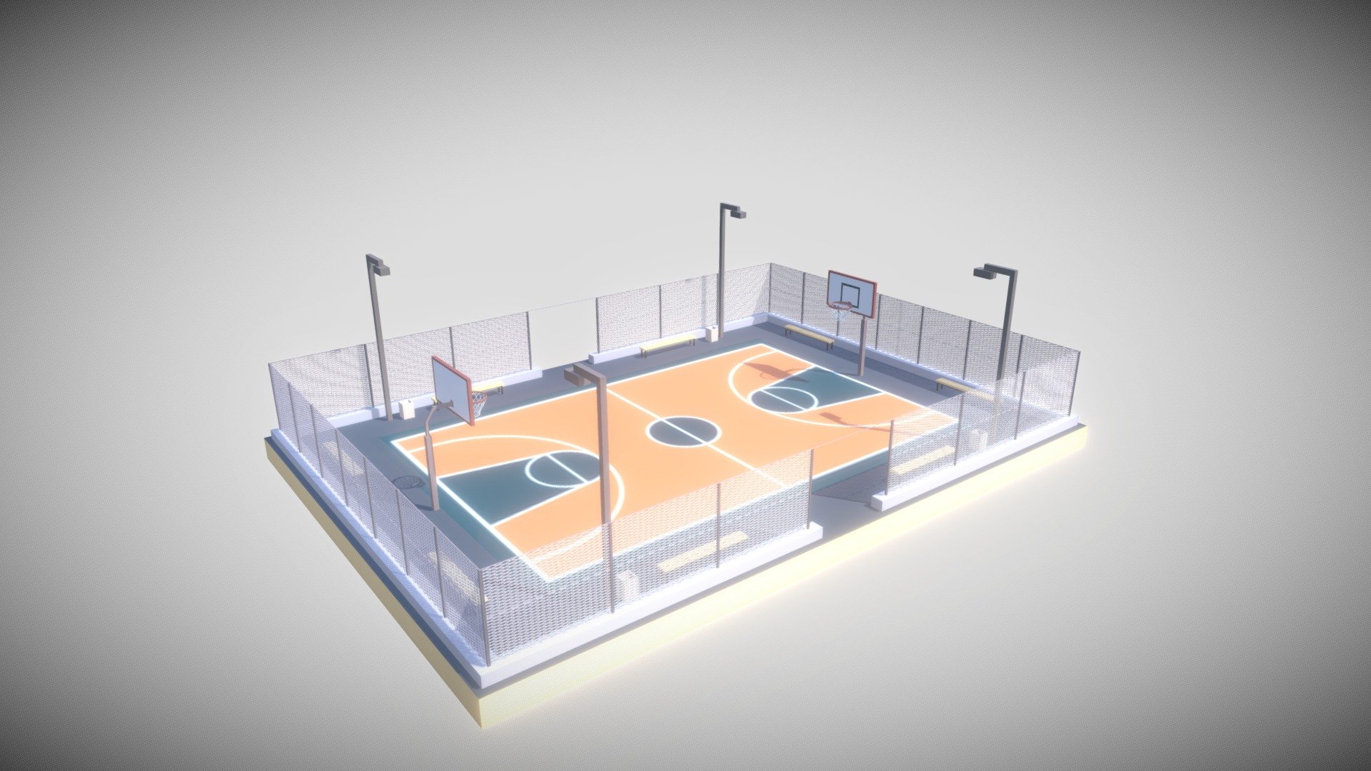 Basketball Court 3d model