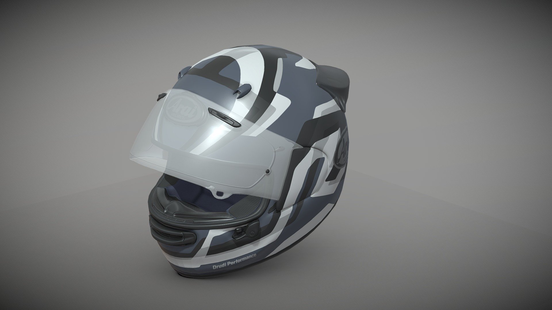 Helmet Arai Quantic Grey 3d model