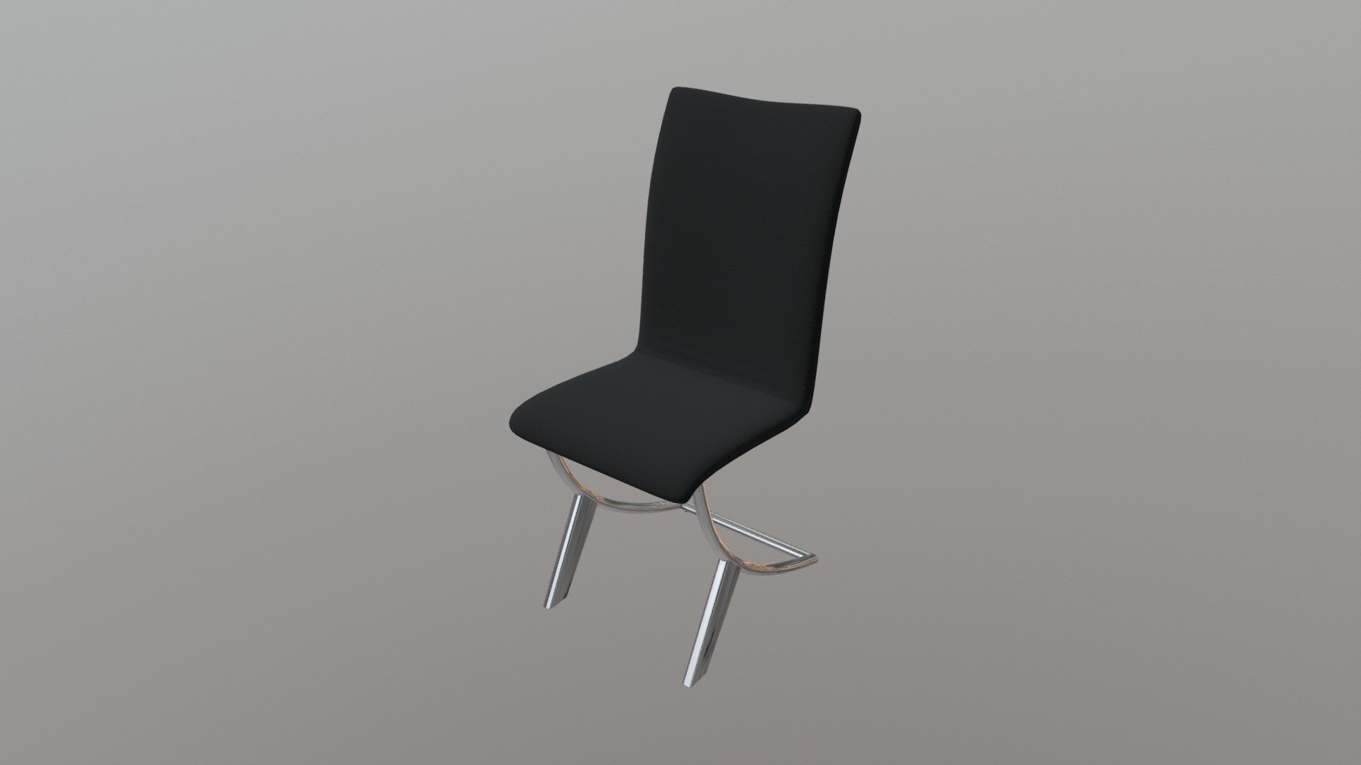 Delfin Dining Chair Black 3d model