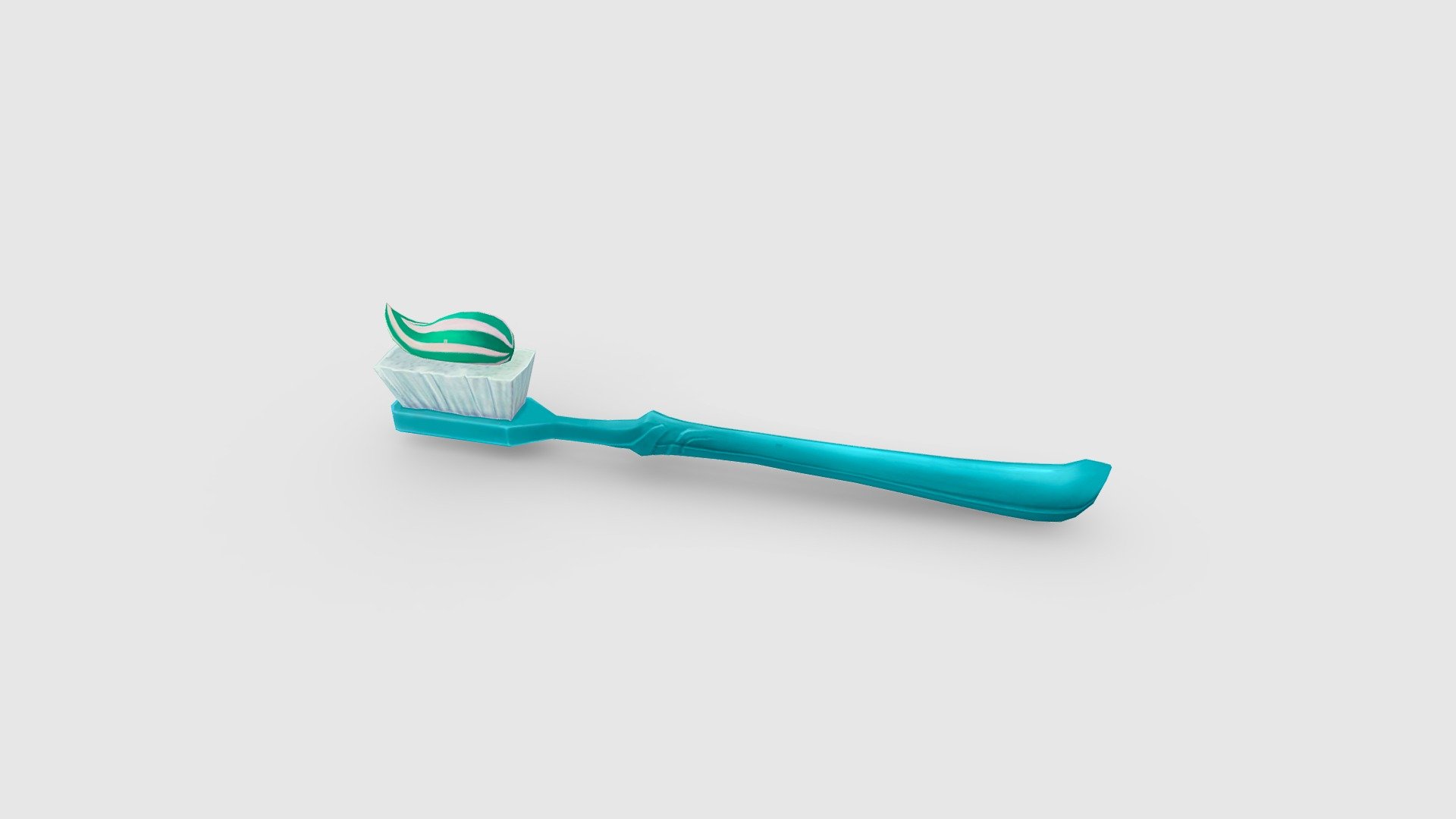 Cartoon toothbrush 3d model