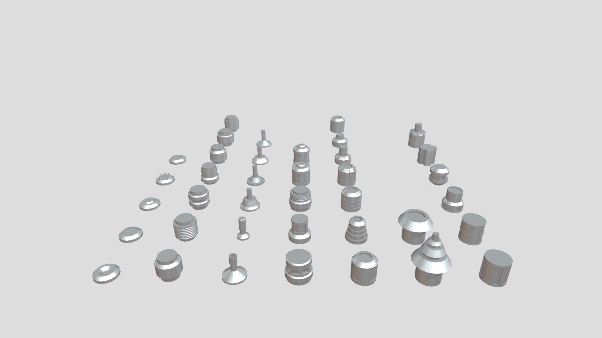 Assorted Kitbash Machine/Gadget Cylinders 1 3d model