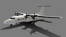 DeHavilland Canada DHC-7 Static Low Poly Blank