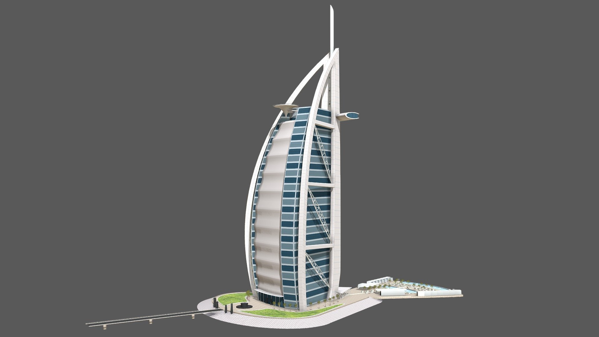 Burj al arab 3d model