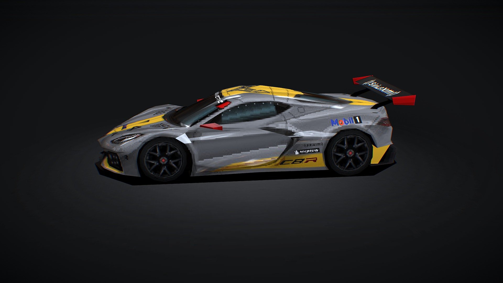 2020 Corvette C8.R (PS1 style) 3d model