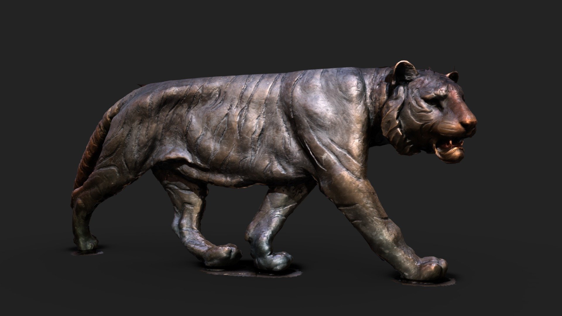 Tiger Statue Scan 3d model