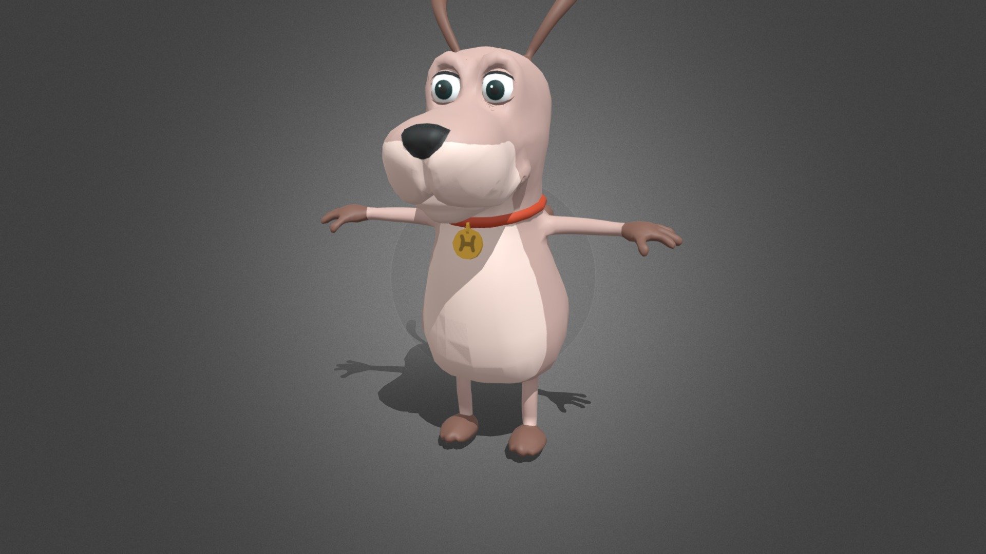 Cartoon Dog with Rigs and Poses 3d model