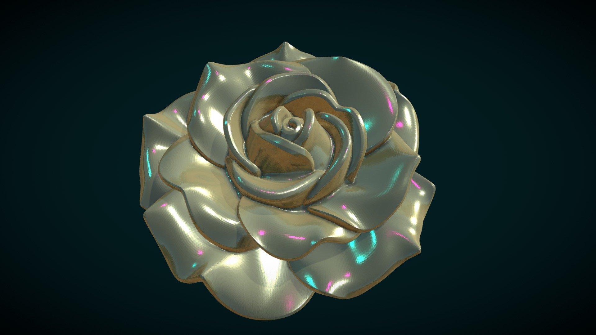 Rose bass-relief 3d model