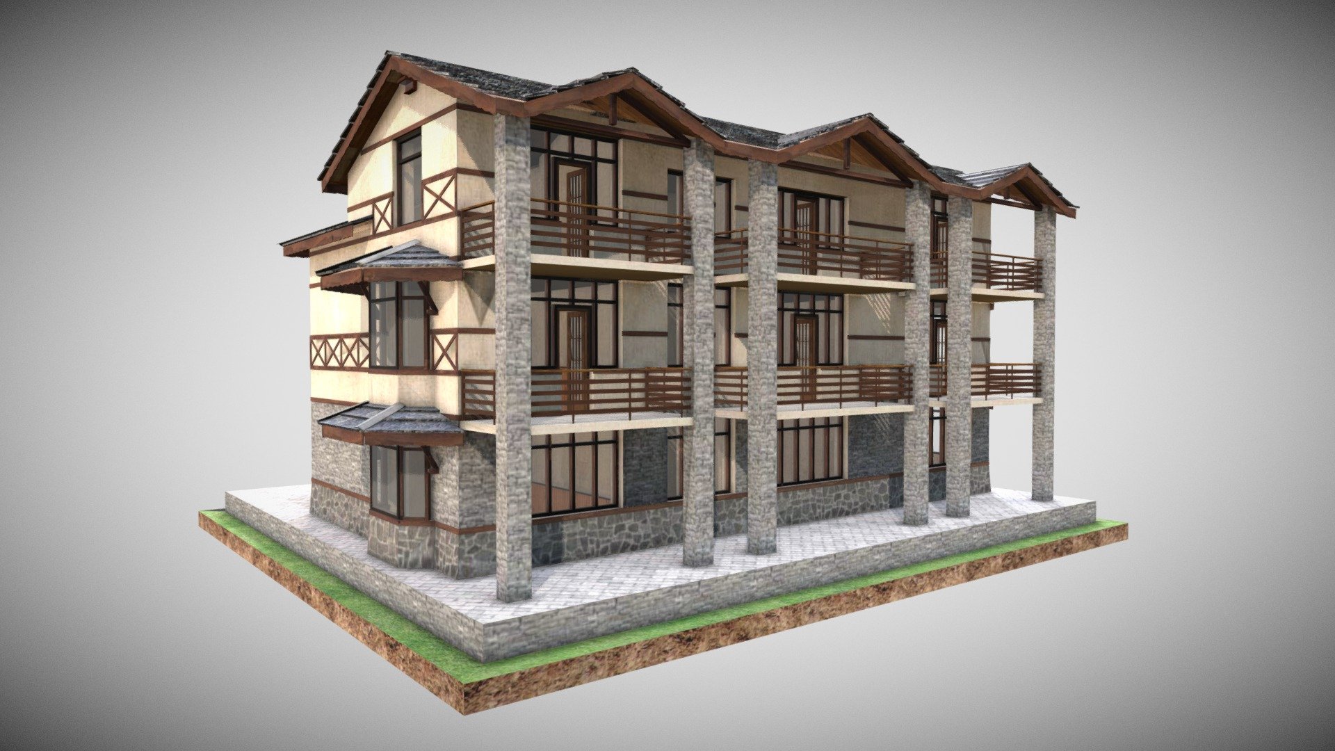 House Local Himalaya 3d model