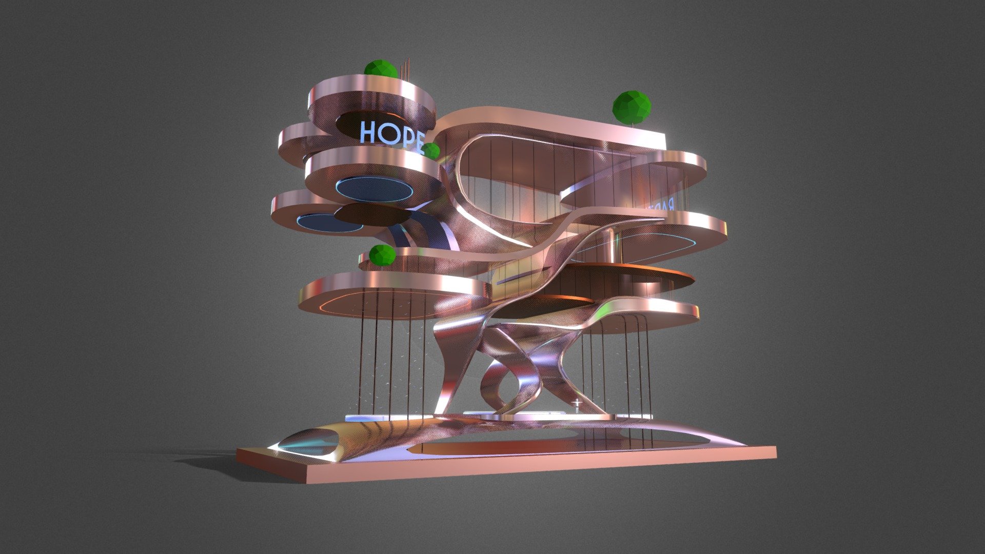 Metaverse Art Gallery 3d model