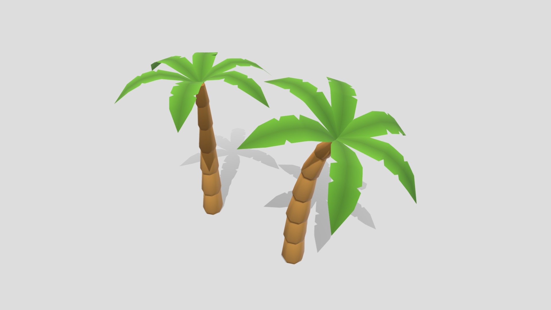 Toon Low Poly Game-Ready Palm Trees 3d model