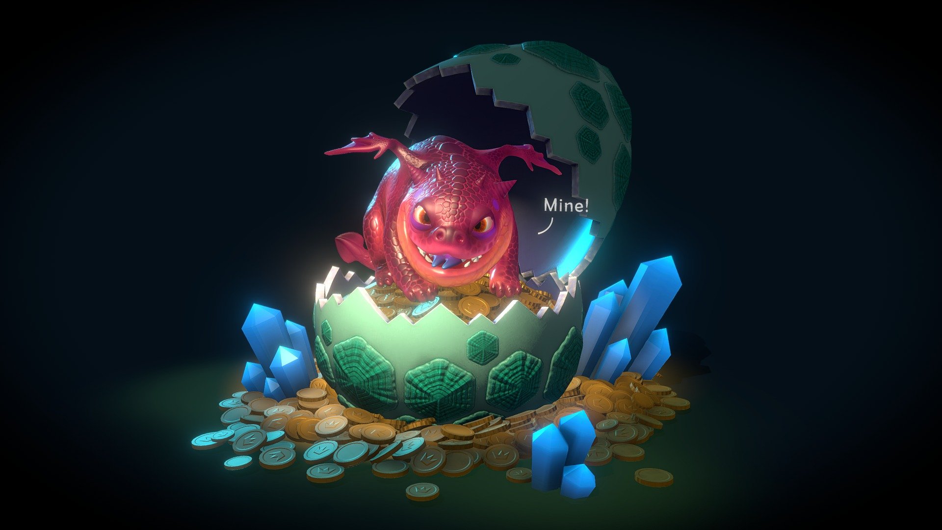 Dragon Treasures 3d model