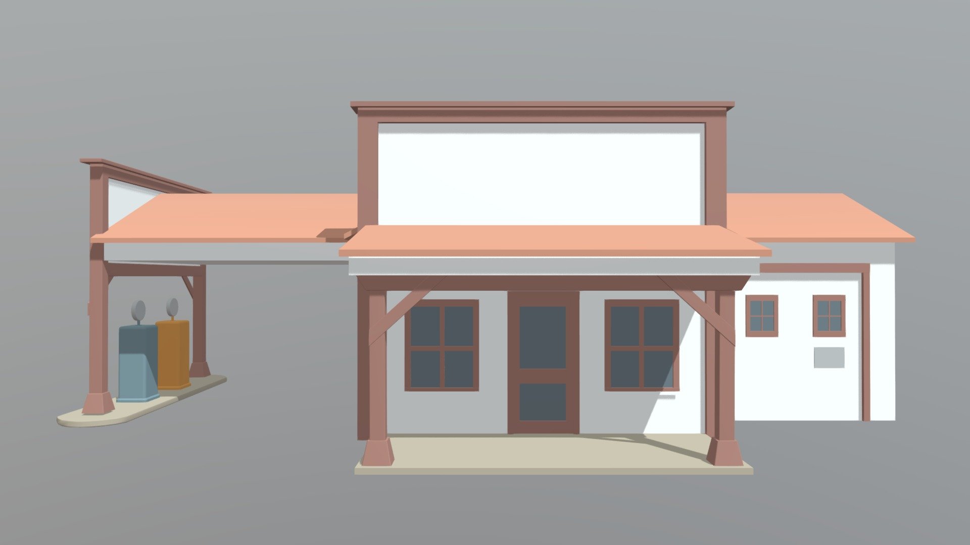 Gas Station 3d model