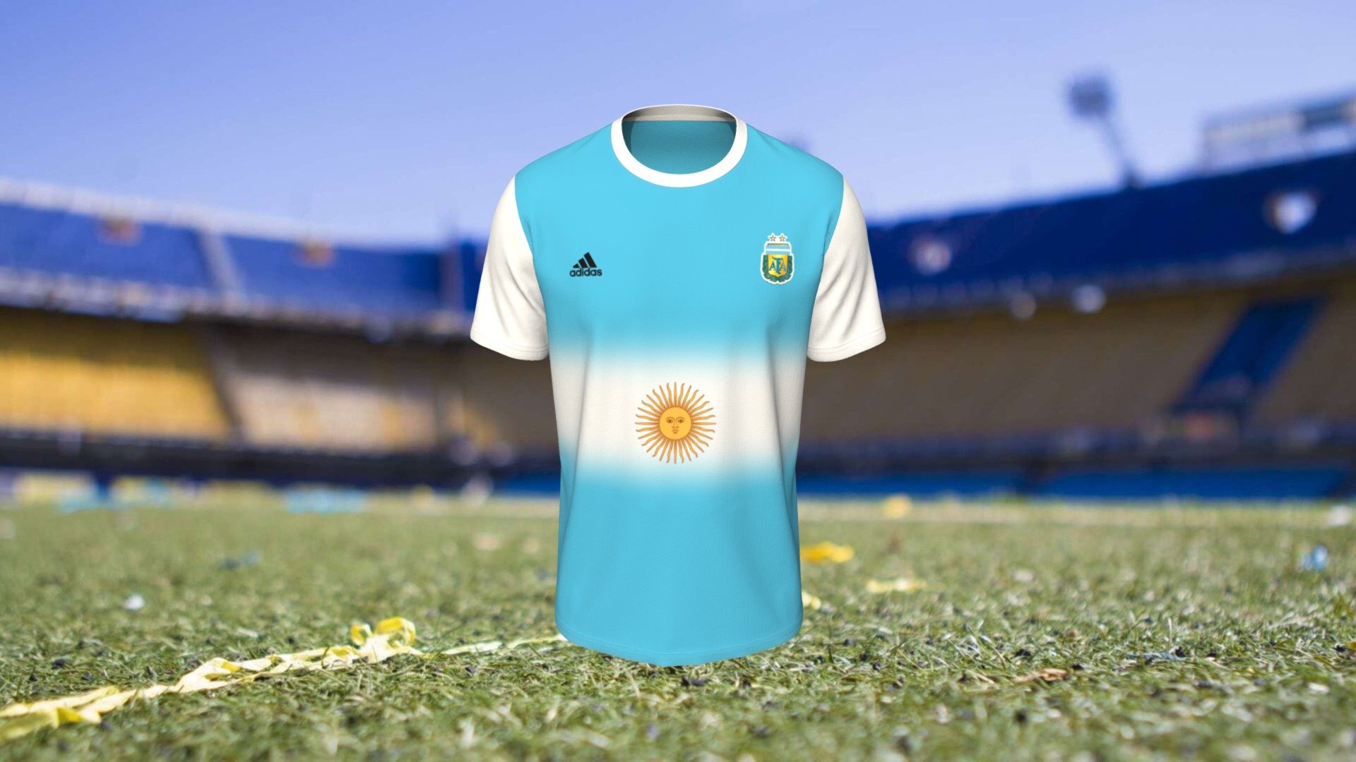 Mens Replica Argentina Jersey 3d model