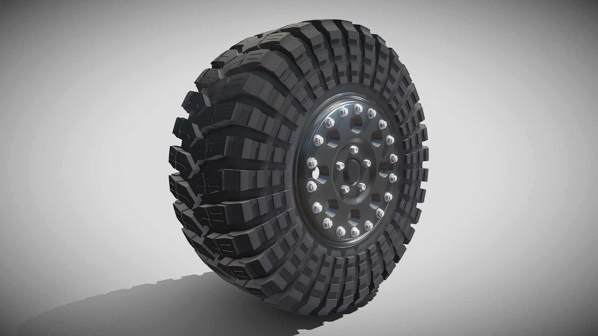 Tibus Offroad Wheel w Maxxis Trepador Tire 3d model