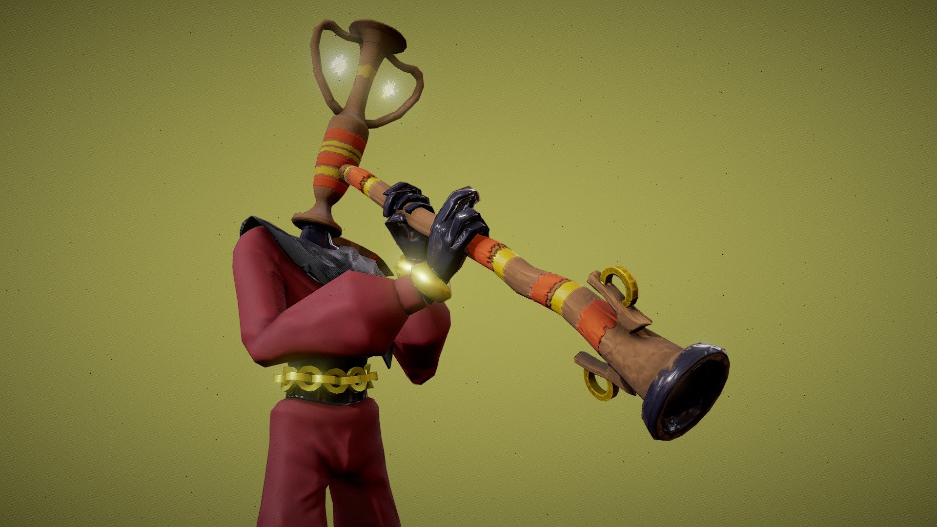 Clay Bard 3d model