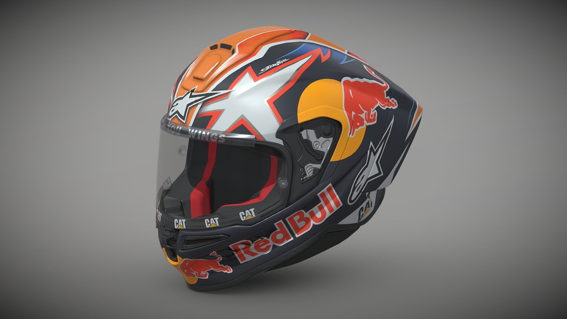 Alpinestars Supertech R10 Helmet ( Jack Miller ) 3d model