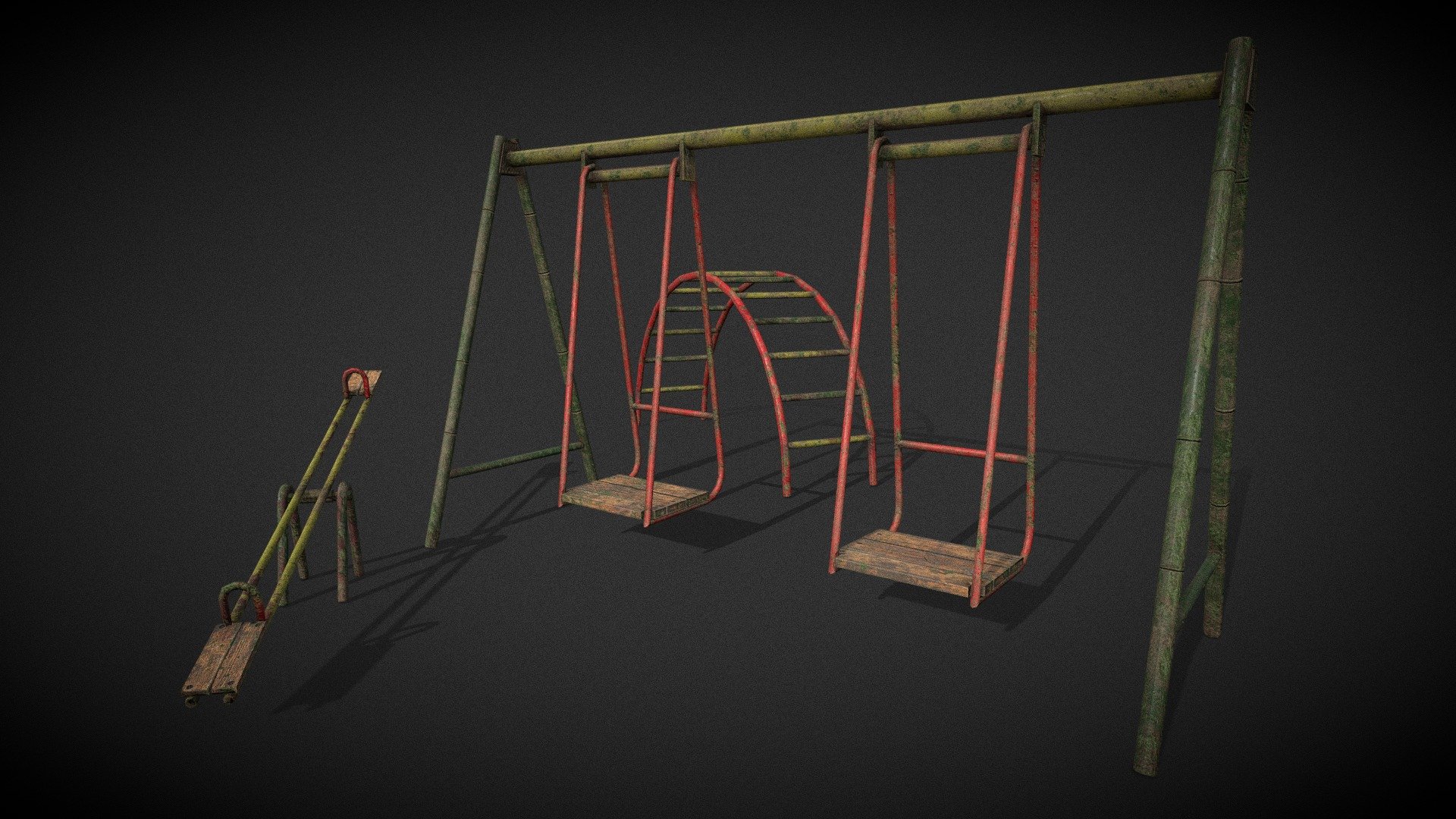 Abandoned Playground 3d model