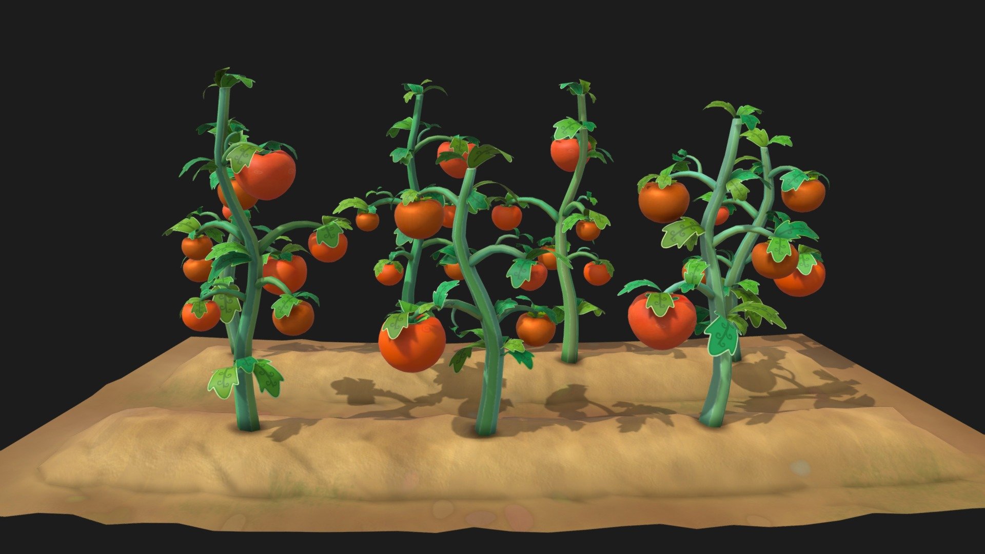 tomato farm 3d model