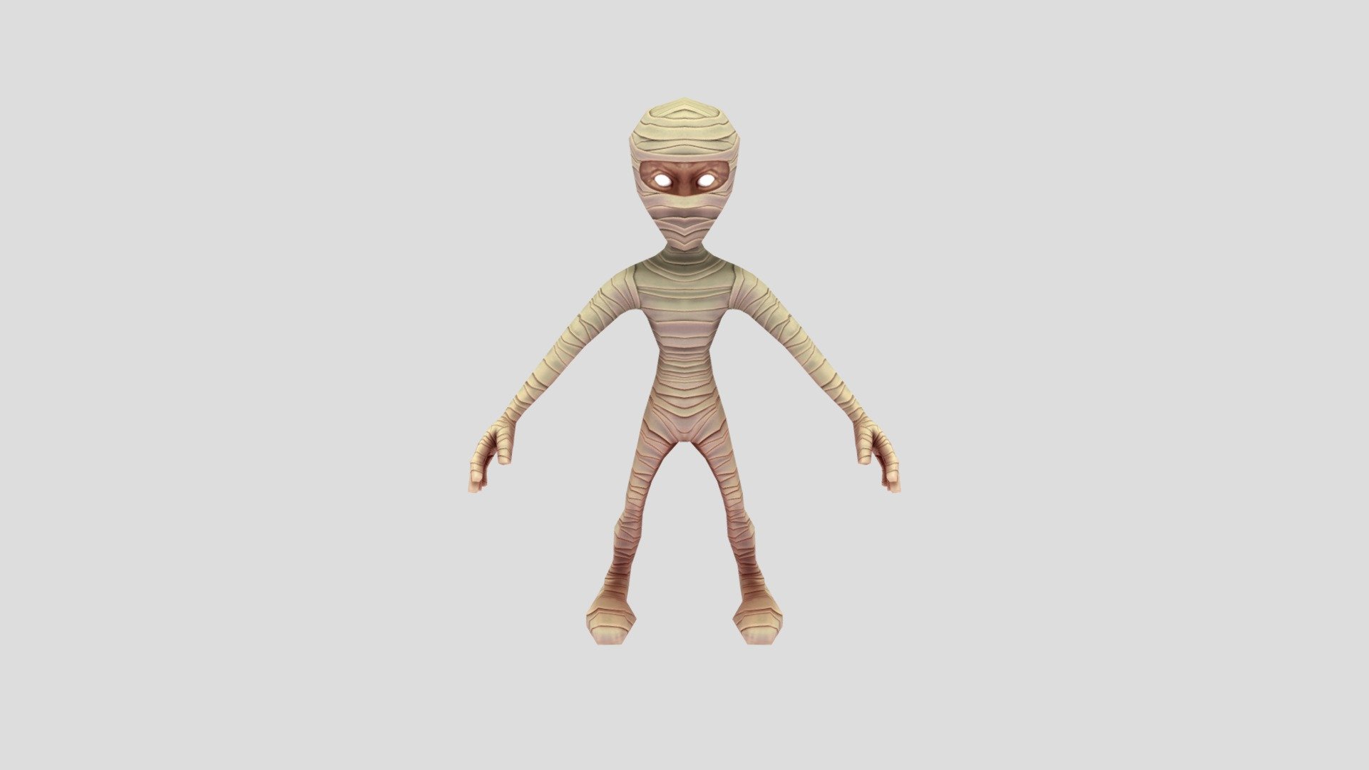 3D mummy very low poly 3d model