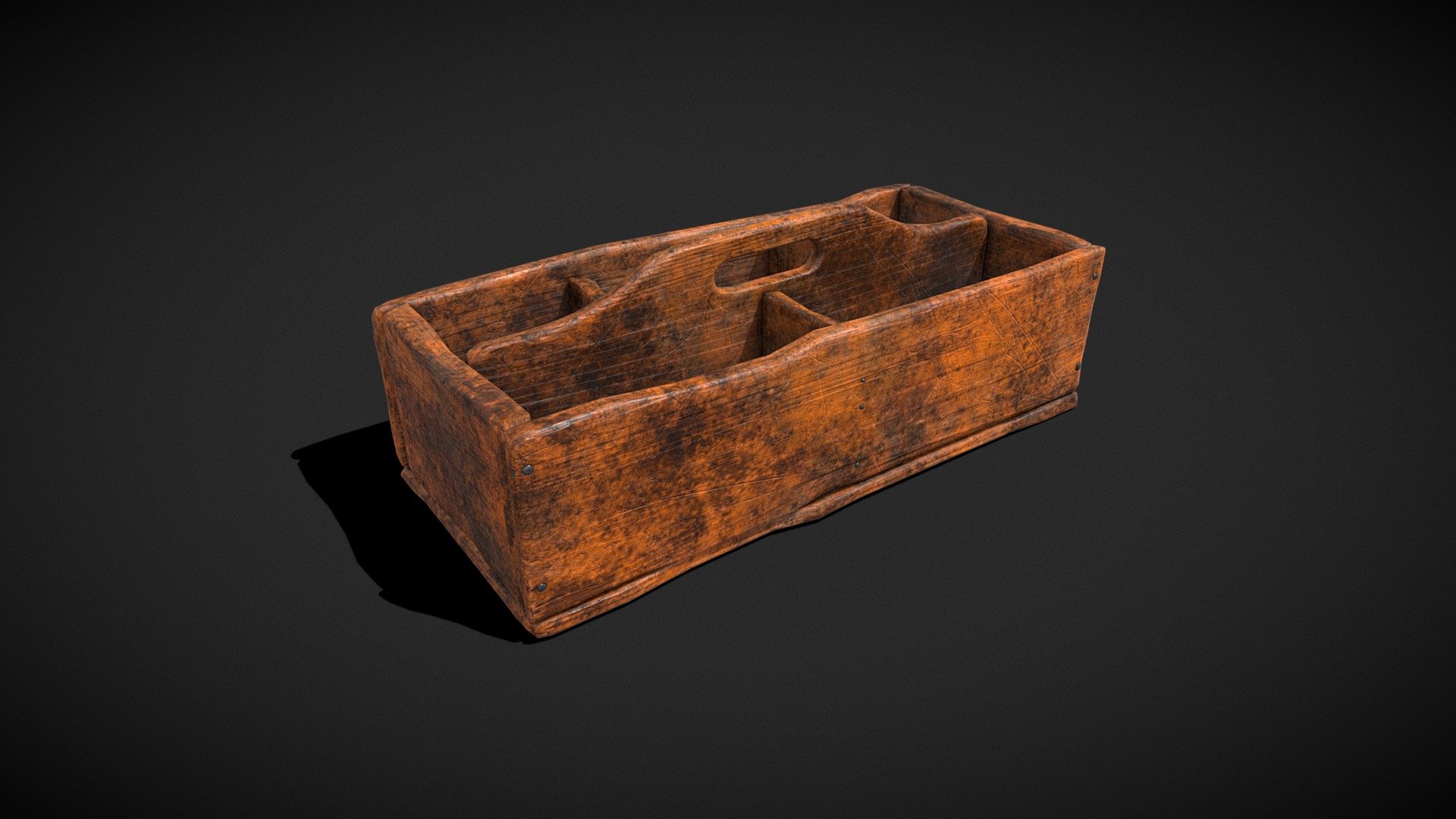 Medieval Wooden Tool Box 3d model