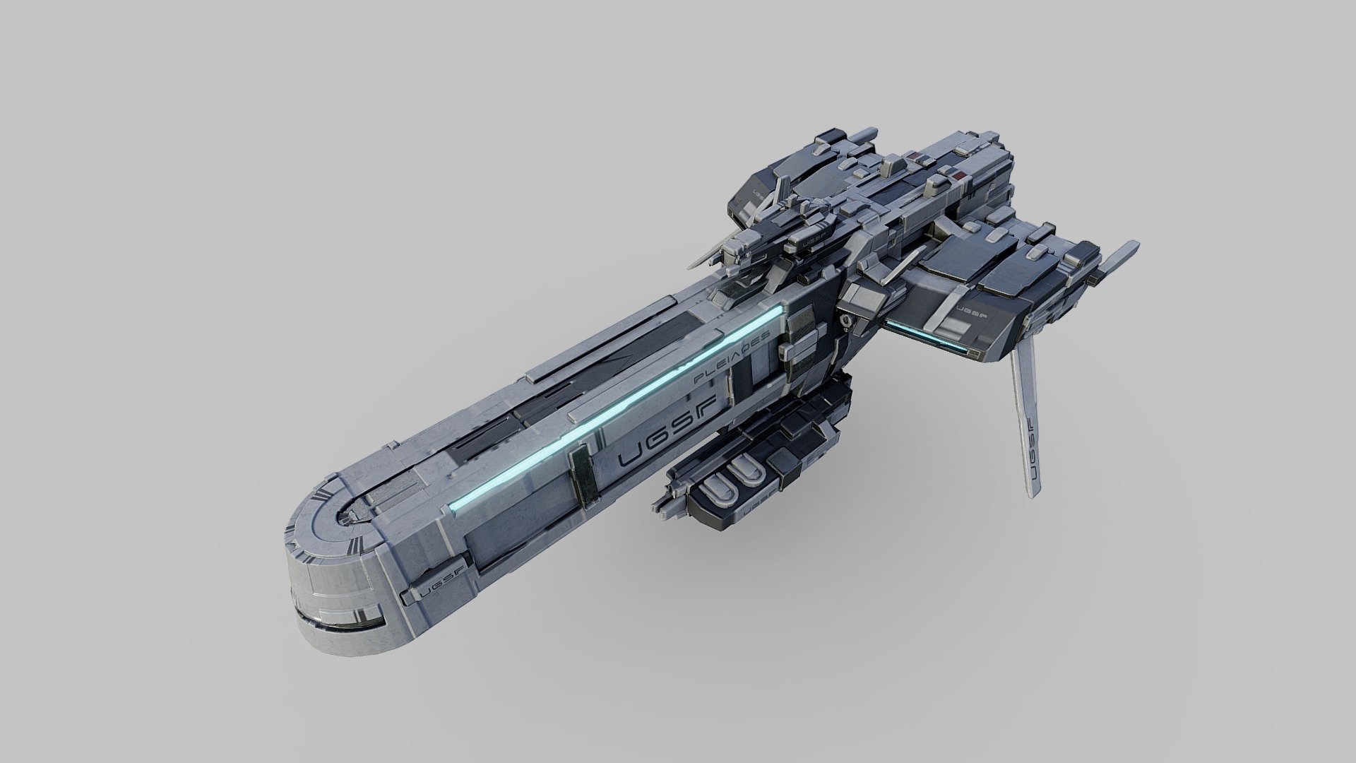 UGSF BATTLESHIP PLEIADES　WIP 3d model