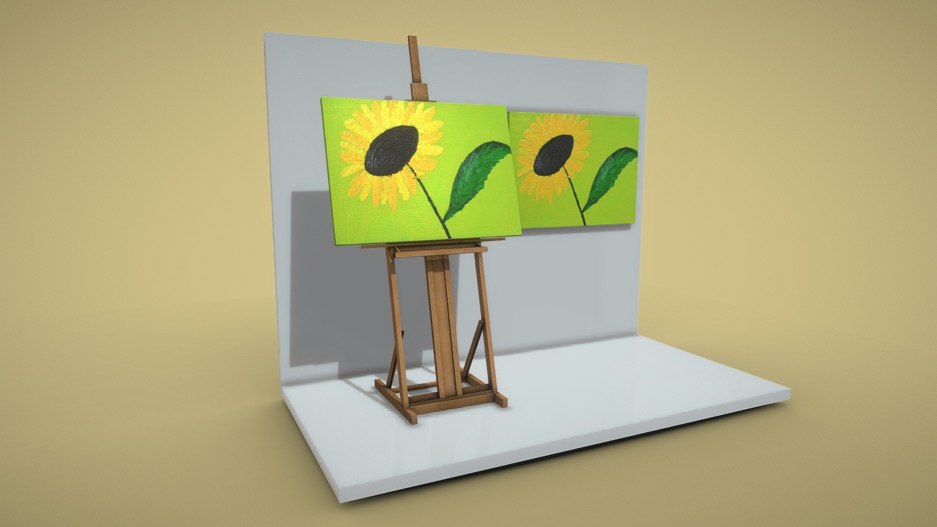 Yellow Flower 3d model