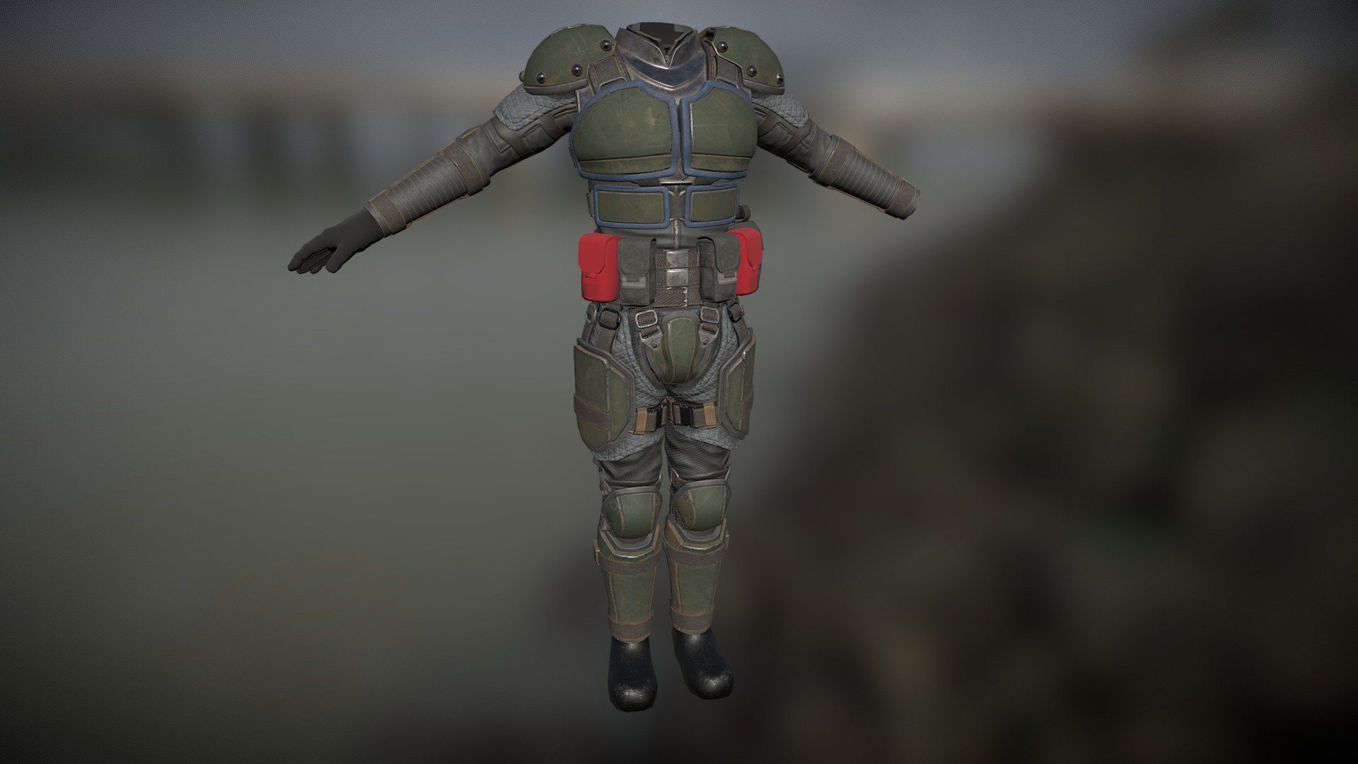 Fallout BoS combat armor preview 2 3d model